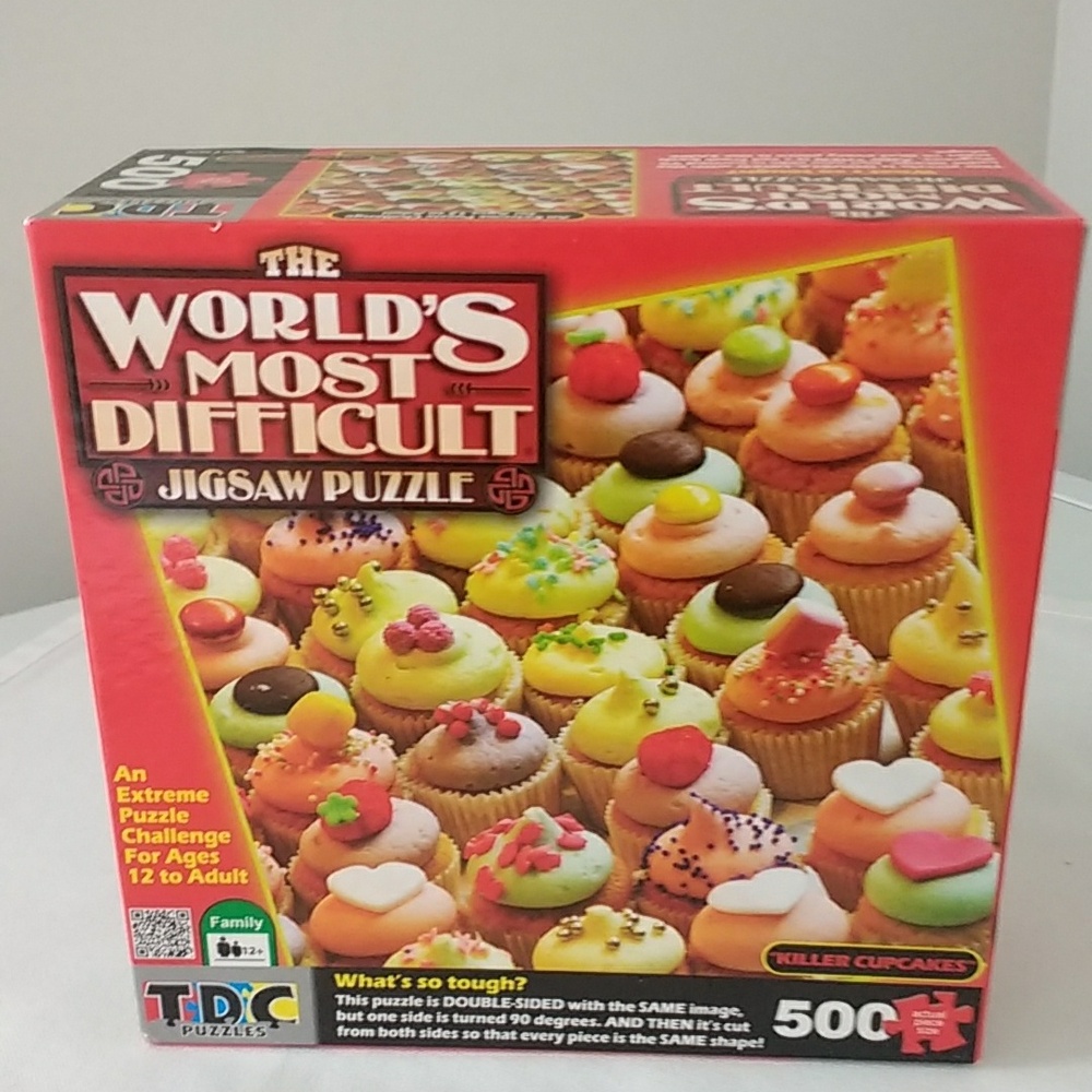 World's Most Difficult 'Killer Cupcakes' Puzzle 500 pc, Double Sided